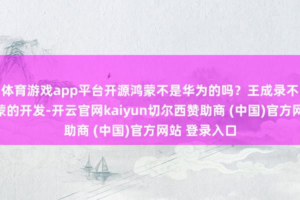 体育游戏app平台开源鸿蒙不是华为的吗？王成录不是主导了鸿蒙的开发-开云官网kaiyun切尔西赞助商 (中国)官方网站 登录入口